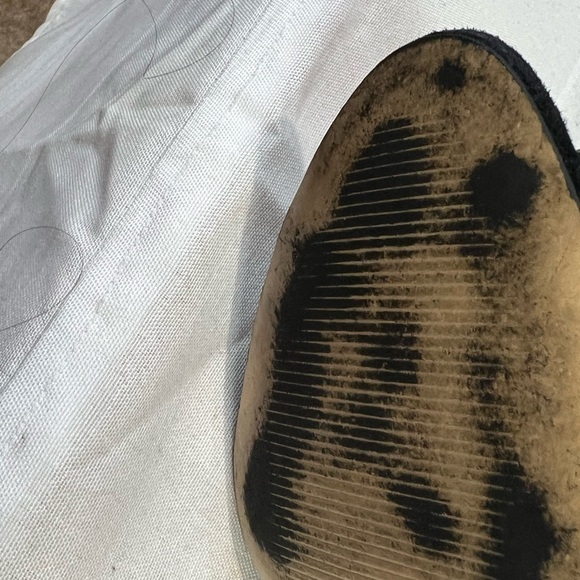 Marc Fisher black suede style Serenity peep toe high heel zipper bootie 8 1/2 - Picture 13 of 16